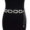 Hollow Out Body Link Belts Metal Body Chains Jewelry Casual Waist Chain Belt  for Jeans Dress