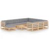 Day and Night - Day and Night Garden Furniture 12 Pieces with Solid Pine Wood Cushions
