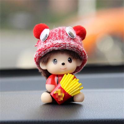 Ornament Kreativní roztomilá kreslená figurka Ozdoby namontované v autě Figurka na palubní desku