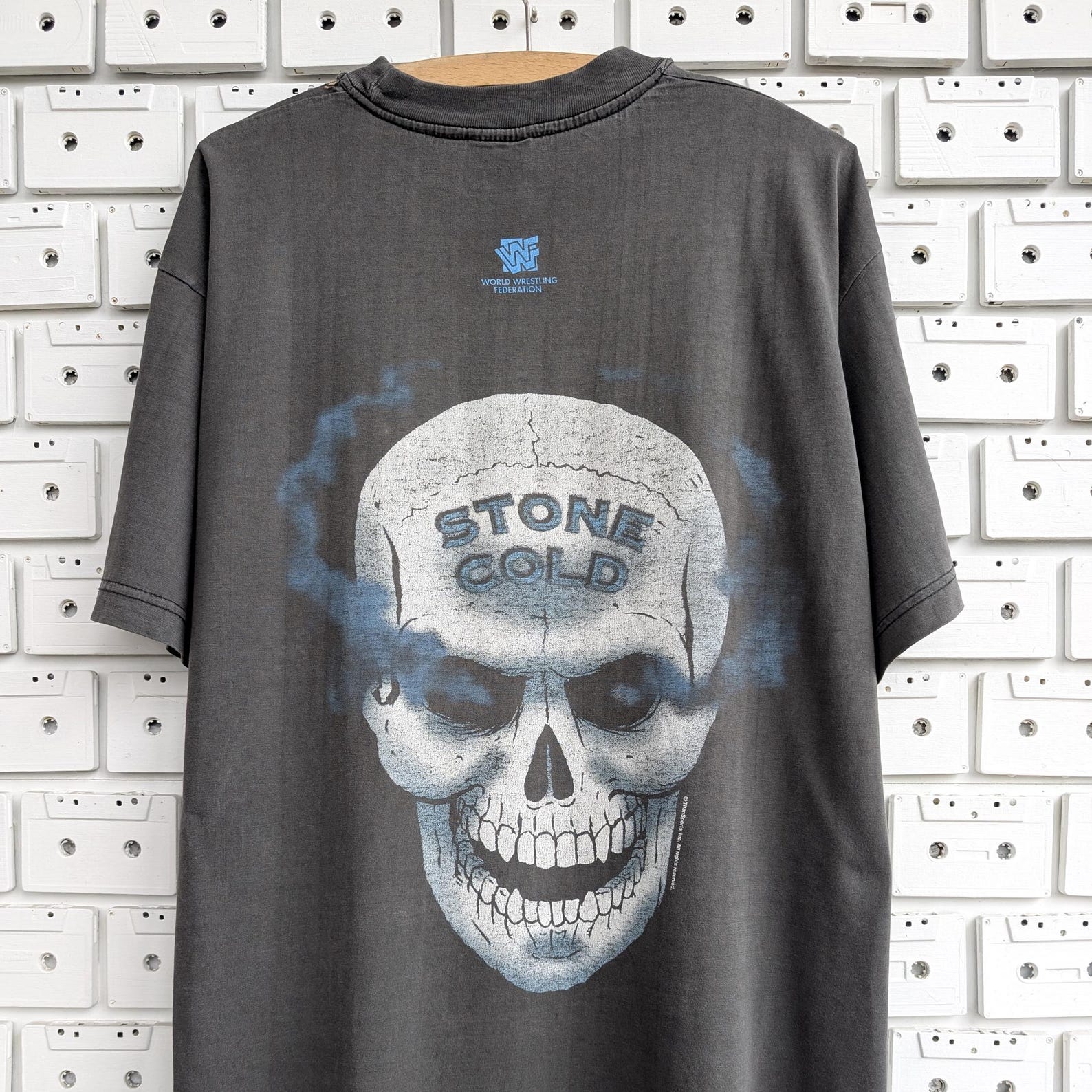 Vintage 90s WWF Stone Cold Steve Austin T shirt Wrestling Distressed Merch Tee Size M 2XL