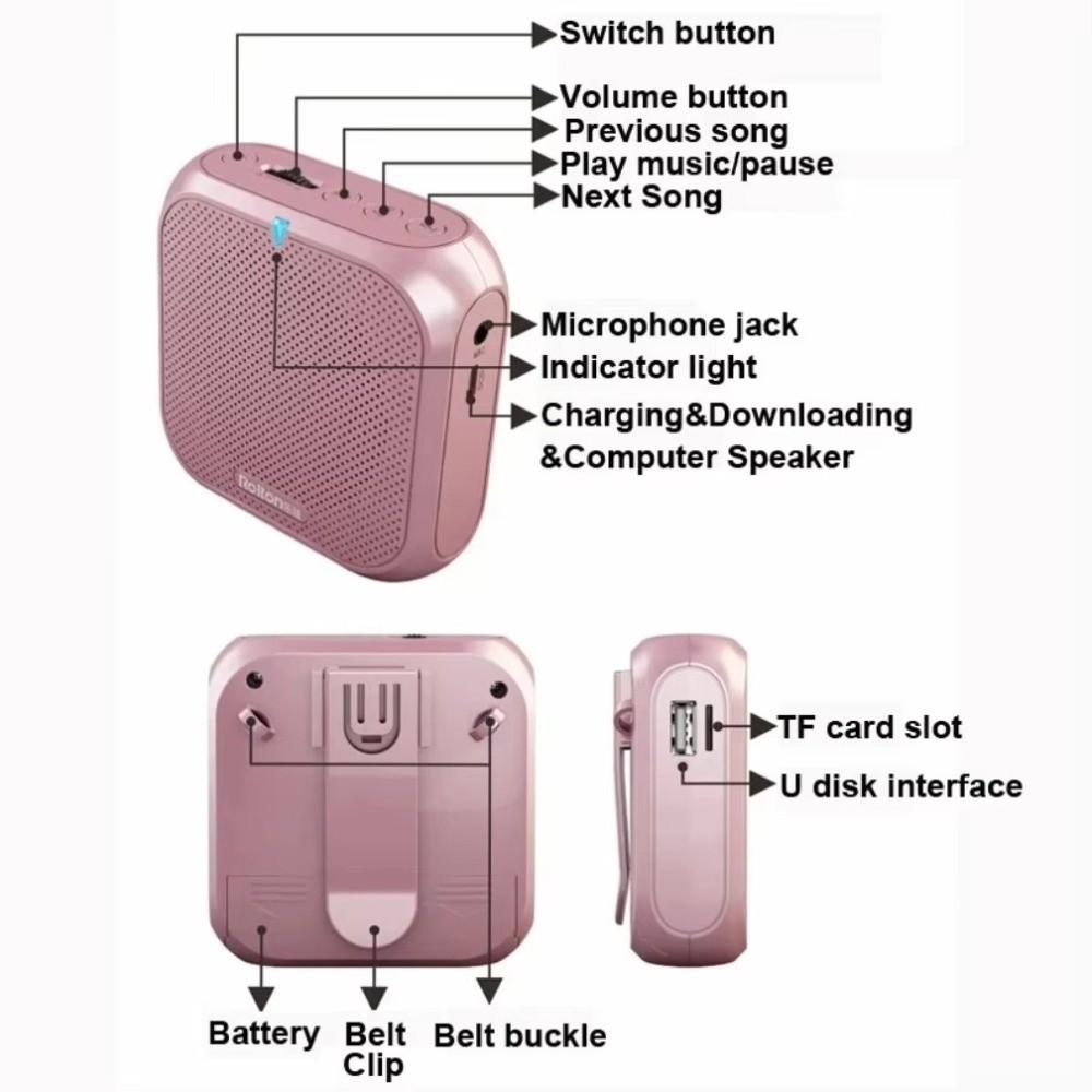 Ultralight Voice Amplifier Small Portable Portable Amplifier Microphone Speaker  Tour Guide