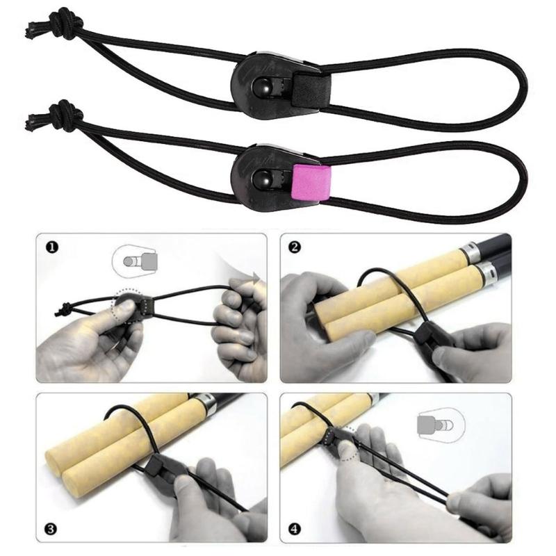 Cord For Fishing Gear Adjustable Length Anti Tear Design Elastic Fishing Rod Tie Rod Rope Wrap Strap