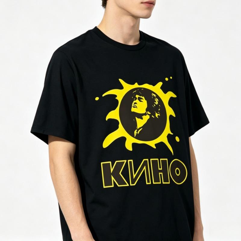 Retro Russian Rock Unisex T Shirt Viktor Tsoi Kino Band A Star Named Sun Vintage Graphic Street