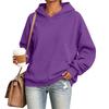 Women's Hooded Sweatshirt, Color Long Sleeve Pullover with Pocket, Loose Fit Casual Athletic Top
