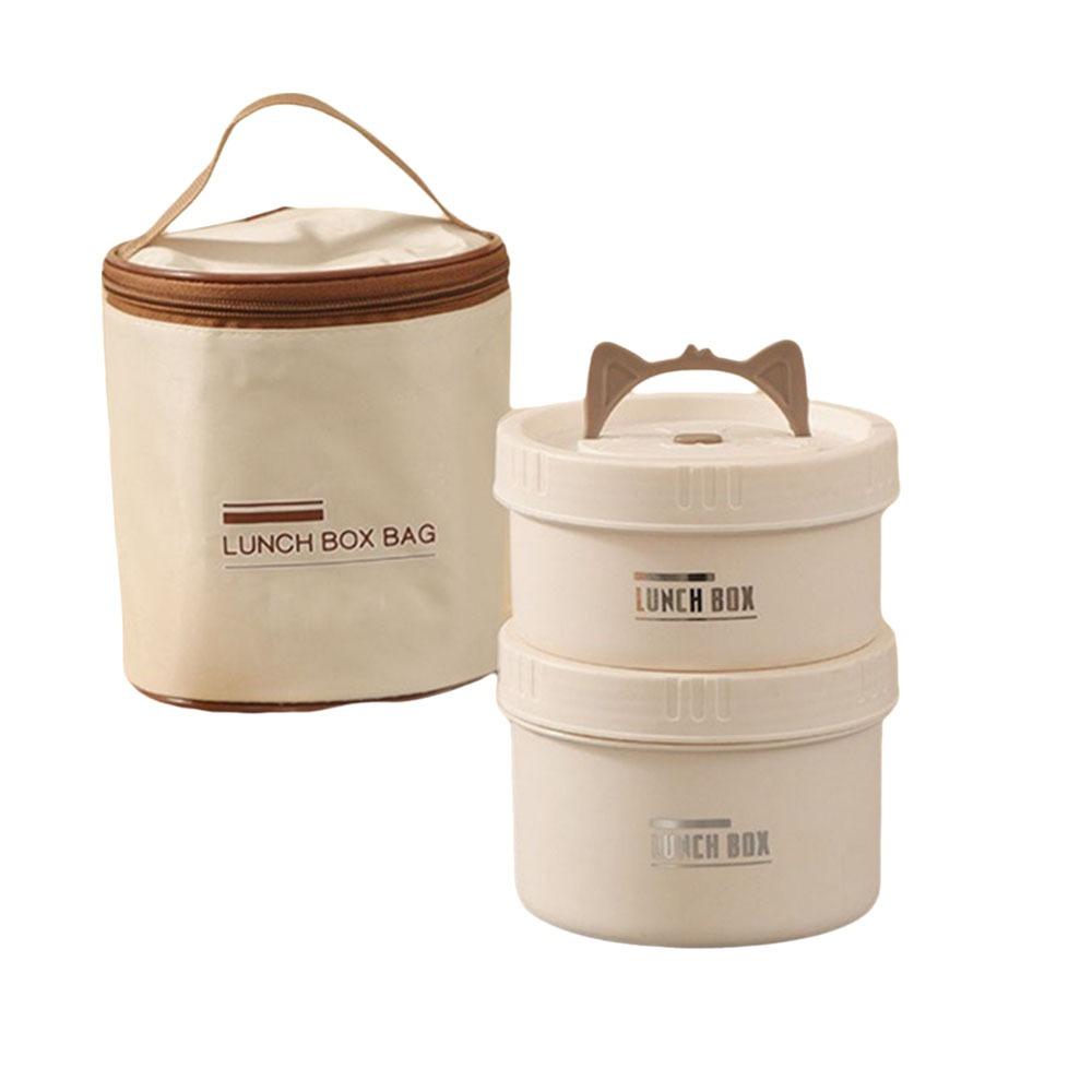 Round Heat Preservation Lunch Box Large Capacity Fresh-keeping Box Practical Food Container  Office