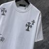 8937 CHROME HEARTS 2026 Summer New High Quality Cotton Round Neck Loose Large Size Men's and Women's T-shirt Couple T-shirt