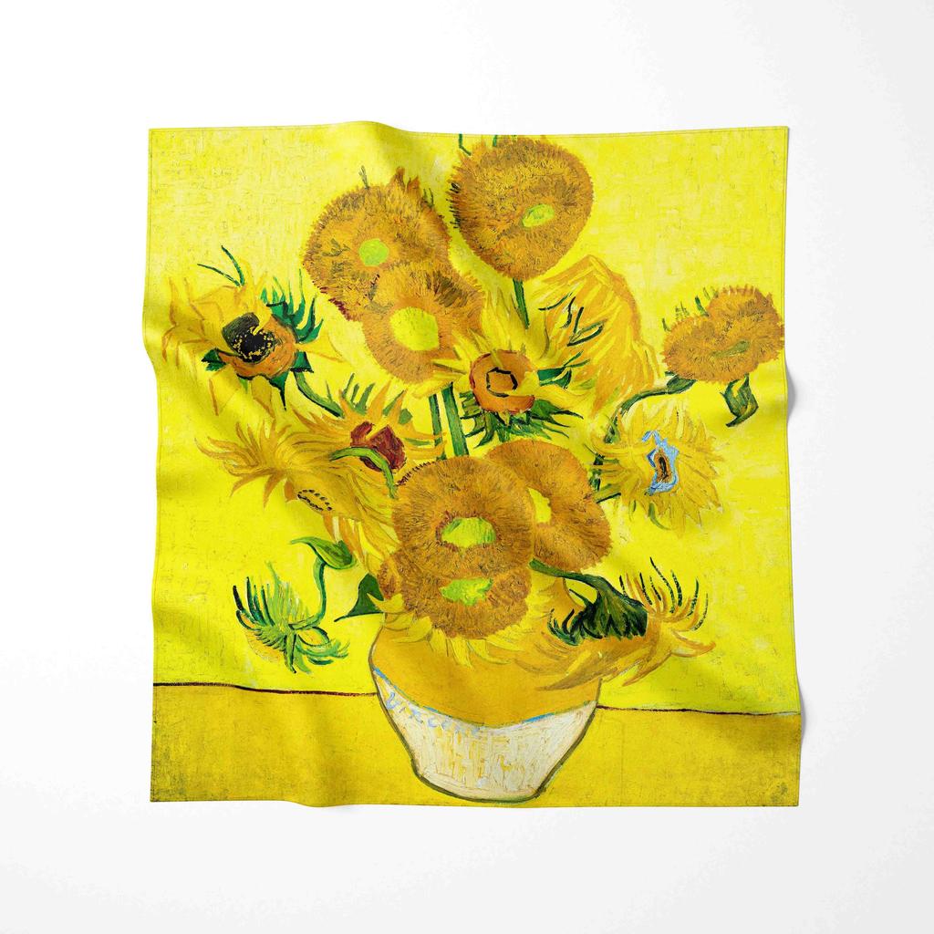 70CM New Luxury Van Gogh Oil Painting Brand Women Pashmina Neckerchief Scarves Shawl Wraps Designer Bufandas Female Foulard