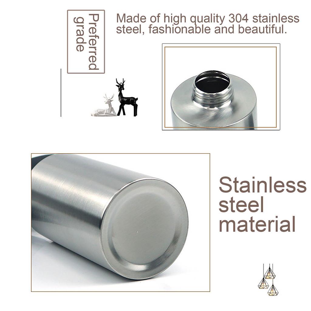Oil Sprayer Refillable Bottle,Food-grade Stainless Steel Oil & Liquid Dispenser