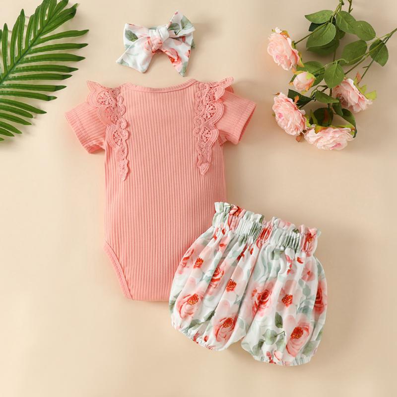 Βρεφικά ρούχα για κοριτσάκια Καλοκαιρινά ρούχα Χαριτωμένα βρεφικά ρούχα με βολάν