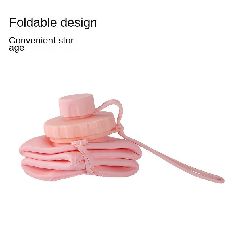 Silikonowe Składane Kubki Przenośny Teleskopowy Kubek Sportowy na Zewnątrz 600ml Duża Pojemność Podróżny Kubek na Wodę