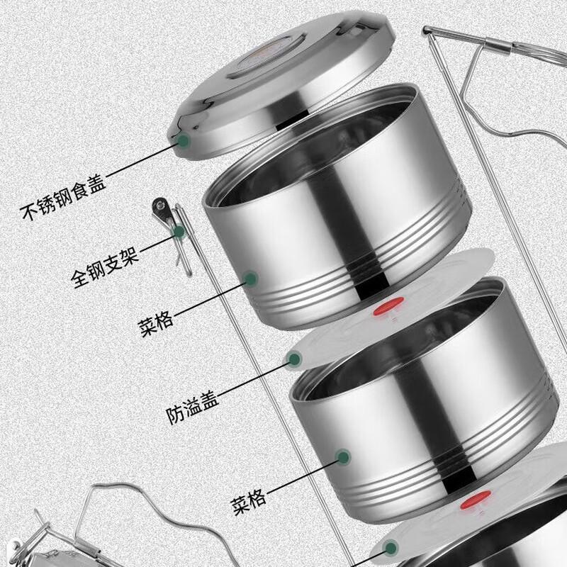 ZISIZ 3-lagers 304 rostfritt stål isolerad matlåda