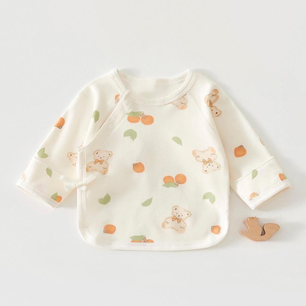 Newborn Pure Cotton Class A Shirt: Anti-Urine, Belly Protection, Size 52, Spring/Autumn