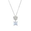 Square Flower Necklace Women'S High-Value Simple And Versatile Trend Zircon Geometric Pendant Exquisite Jewelry