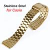 Edelstahl-Uhrenarmband für Casio SGW400 F91W F84 F105/108/A158/168 AE1200/1300 Vintage Metall-Uhrenarmband für Herren Damen Armband