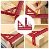 3D Multi Angle Measuring Ruler Woodworking Square Protractor Triangle Layout Measuring Tool 22.5-75 Degree Protractor