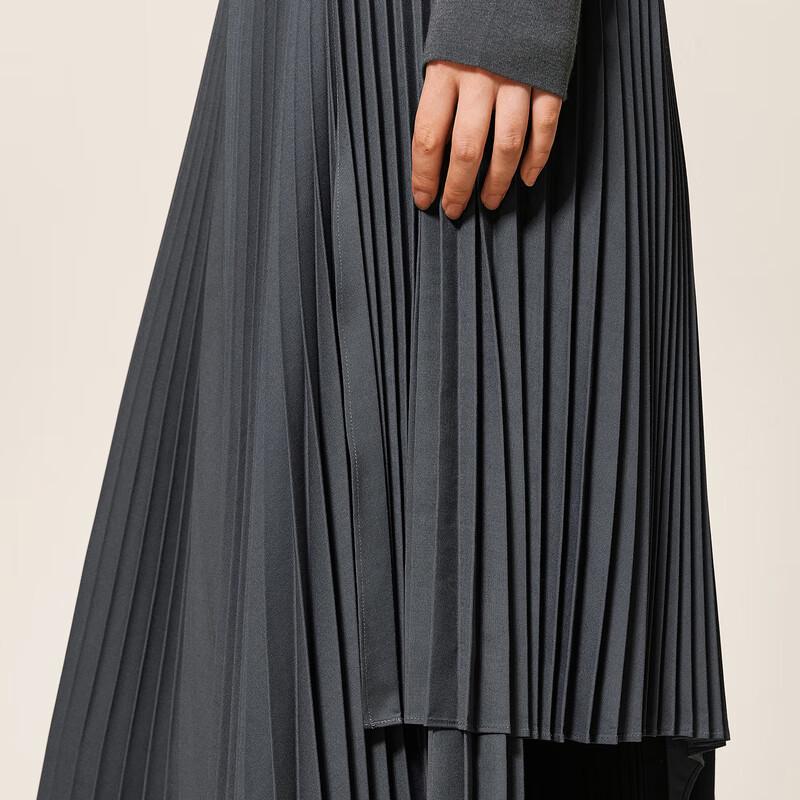 LESS 2024 Winter Slim Straight Mid-Length Skirt