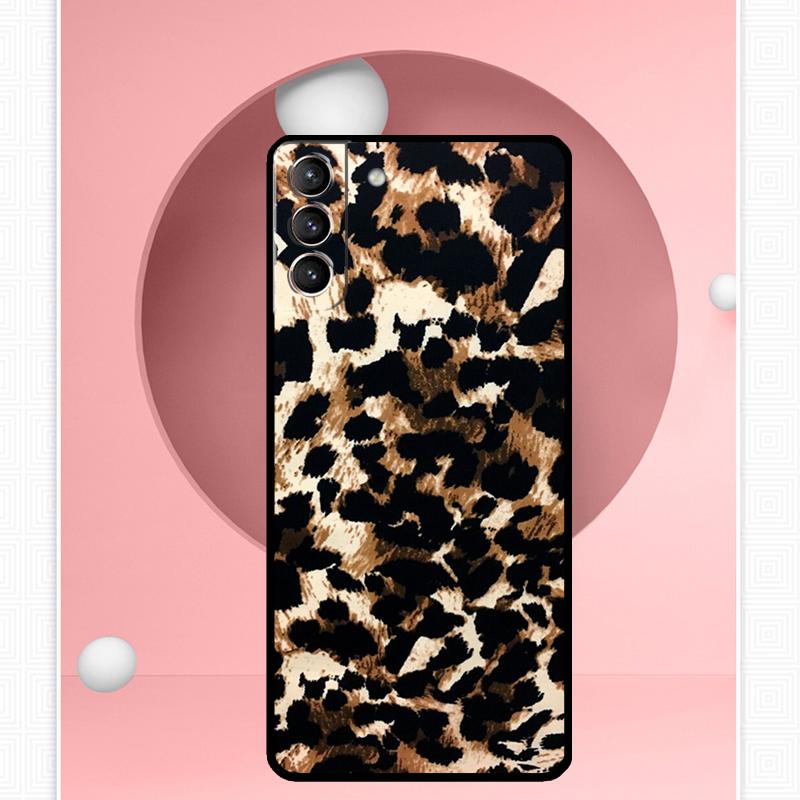 African Leopard Print Case For Samsung Galaxy S24 Ultra S20 S21 S22 S23 S25 Ultra S9 S10 Plus S25 FE Cover Funda