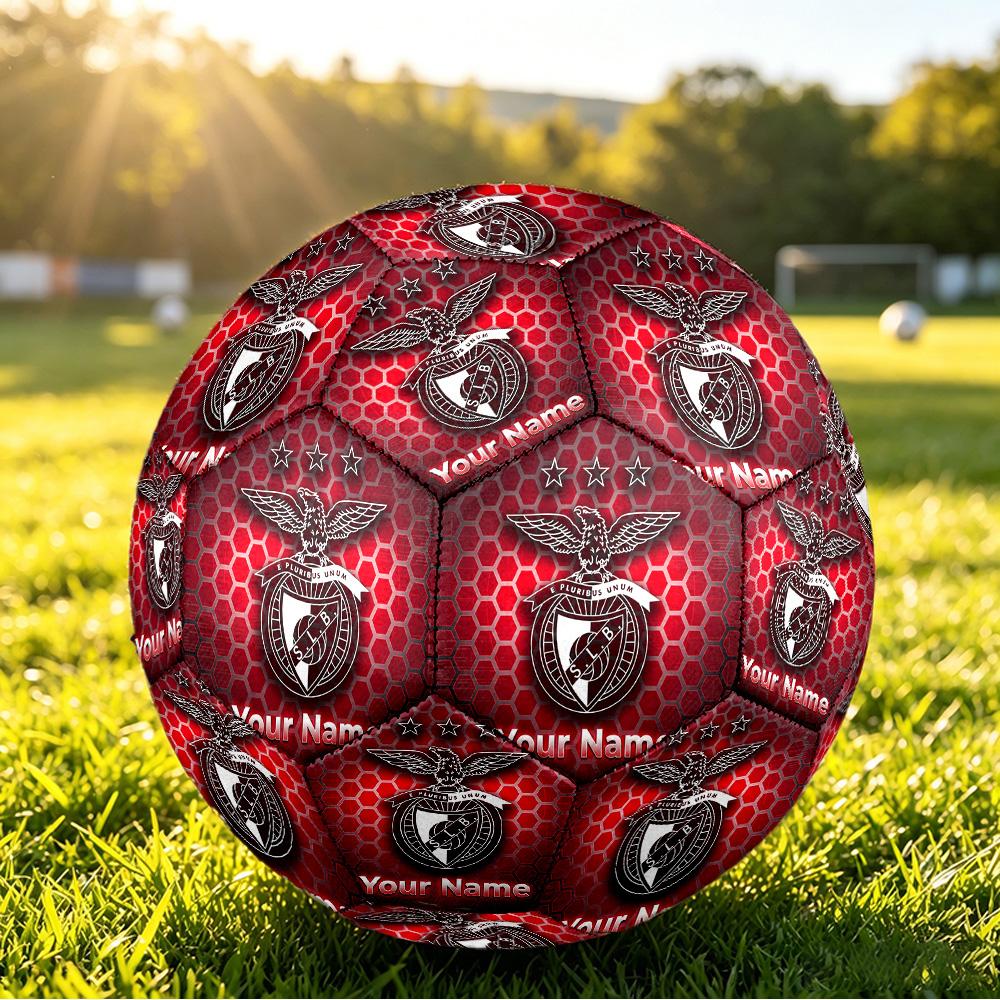 Personalized Size 5 Football Benfica Pattern Outdoor Game Sports Ball Gift