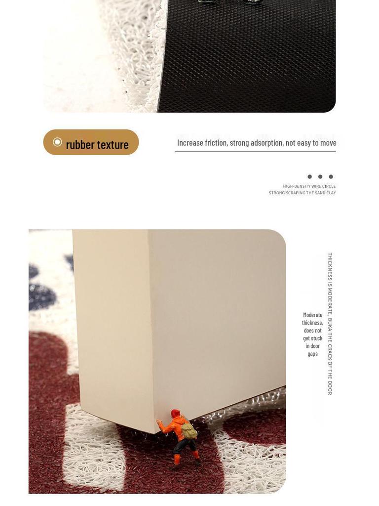 Stripe Coir Door Mat: Non-slip, Wear-Resistant, Dirt-Resistant, Cuttable Entrance Mat for Home and Hallway