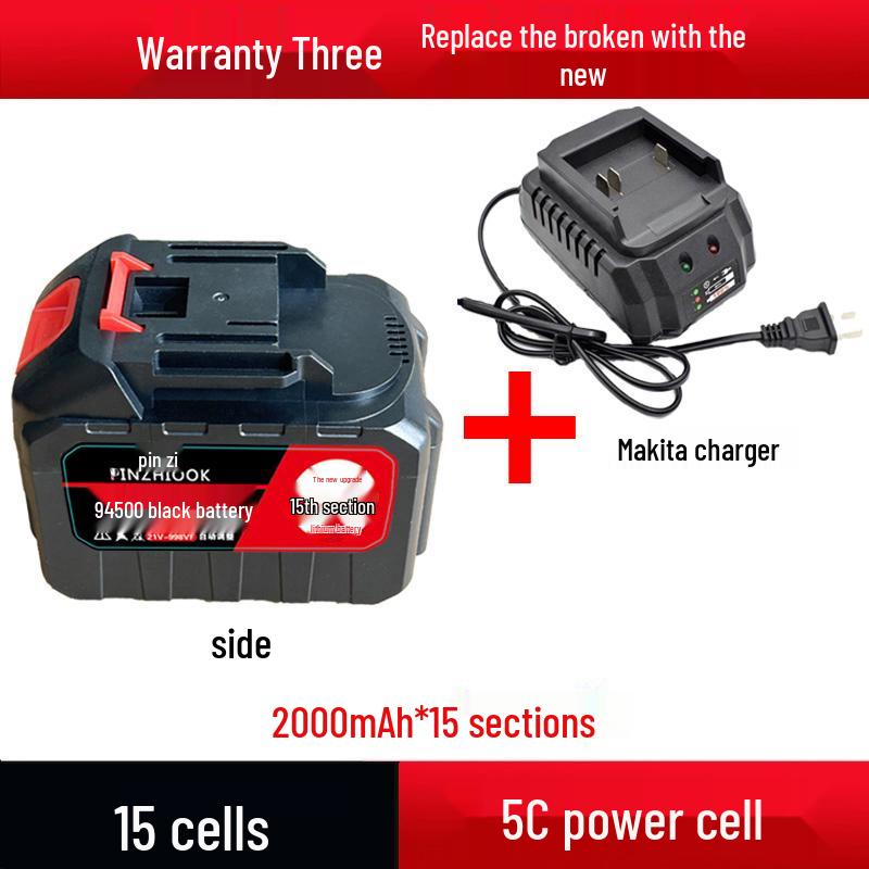 21V Lithium Battery Electric Wrench & Chainsaw Tool, Makita Style, Durable Large Capacity