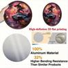 Metal Wall Art Witch on Broomstick Round Creative Waterproof Weather Resistant Hanging Decor