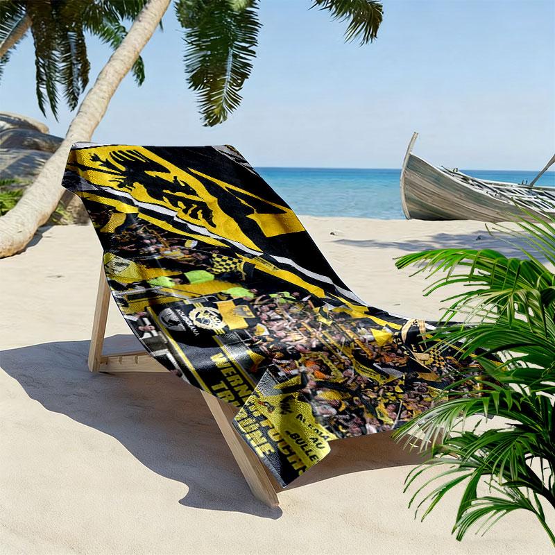 Alemannia Aachen Art Print Beach Towel, Large Soft Quick Dry Towel for Beach Camping Swimming