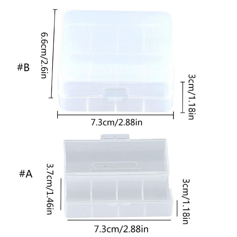 Clear Battery Storage Case for 1pc/2pc 26650 Batteries Container Protect Your Batteries, Prevent Short Circuit and Dust