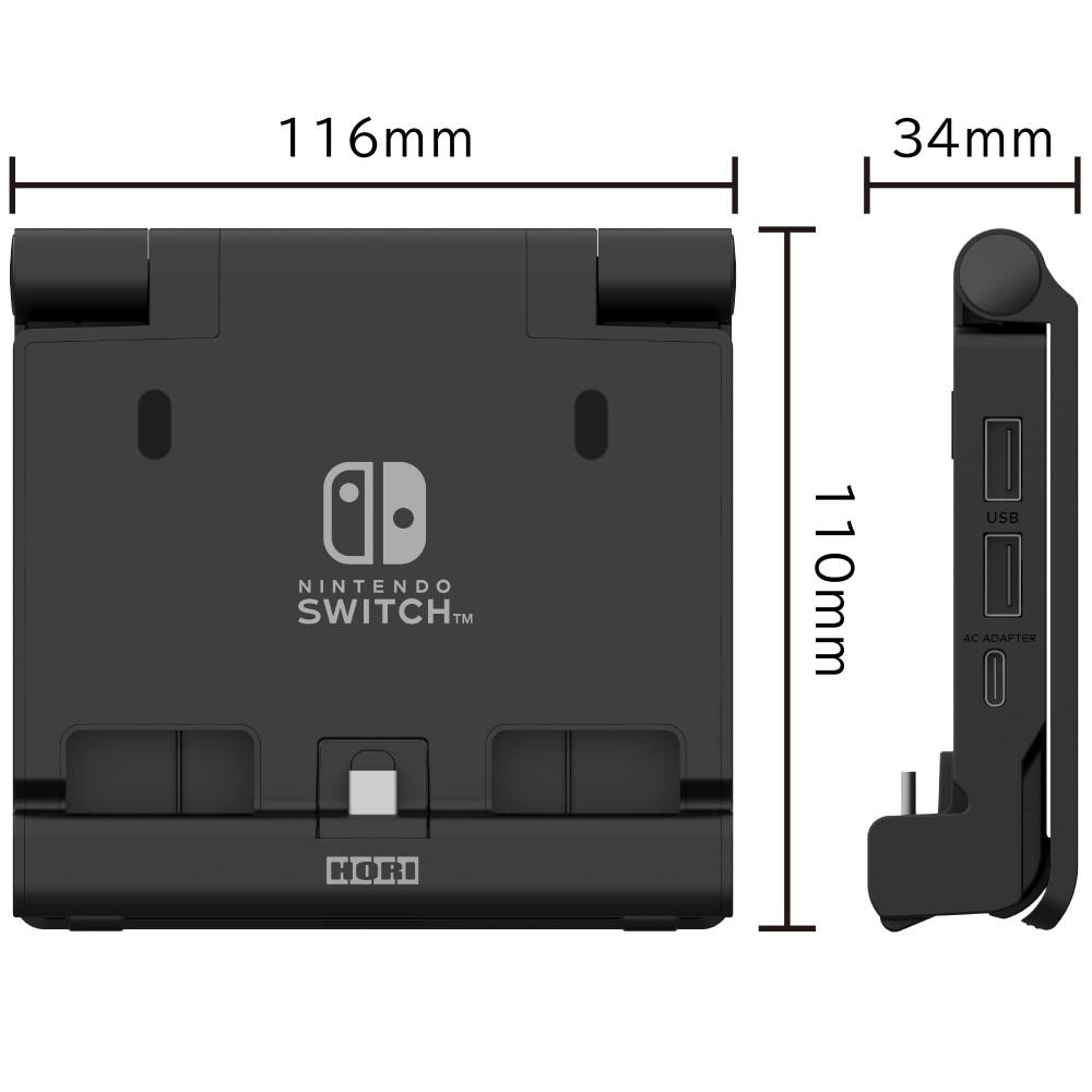 [Produit sous licence Nintendo] Support de hub USB portable pour mode table 4 ports pour Nintendo Switch [Également compatible avec le modèle organique EL de Nintendo Switch]