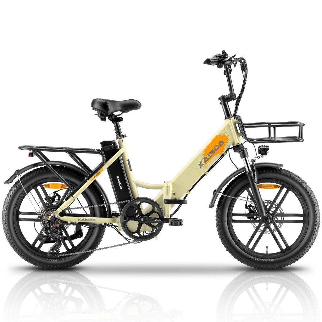 Kaisda K201 Erwachsenen Outdoor Faltbares Elektrofahrrad mit Sitz 36V20.8AH Akku 350W Motor Elektrofahrrad 20 Zoll Offroad-Reifen Urbanes Pendler-E-Bike
