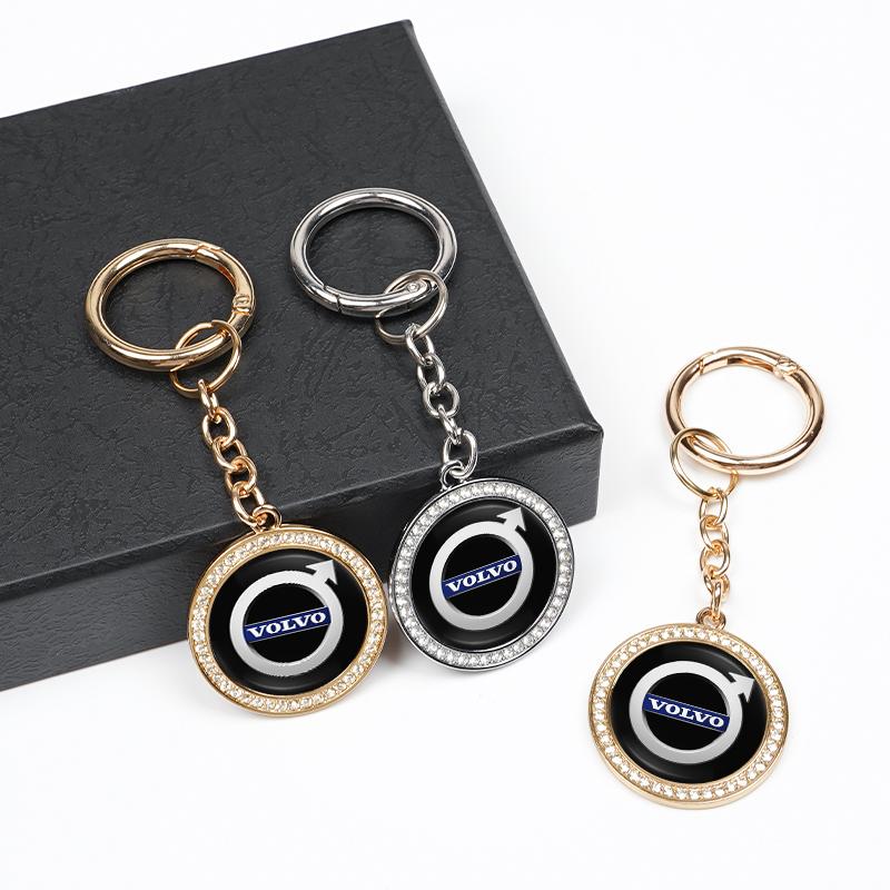 Car Logo Key Chain Pendant Keyring Metal Keychain For Volvo ES90 EC40 EX40 EM90 XC90 V90 V60 XC60 V40 S80 S60 S90 C40 XC40 V70 X