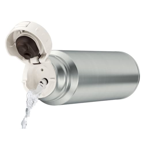 THERMOS Stainless Steel Slim Bottle, 0.5L, Stainless Steel Black, FFM-500 SBK