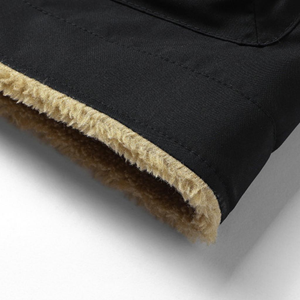 Men's Casual Fleece Solid Color Zipper Vest, Multi-pocket Workwear Vest, Stand-up Collar Lambskin Vest