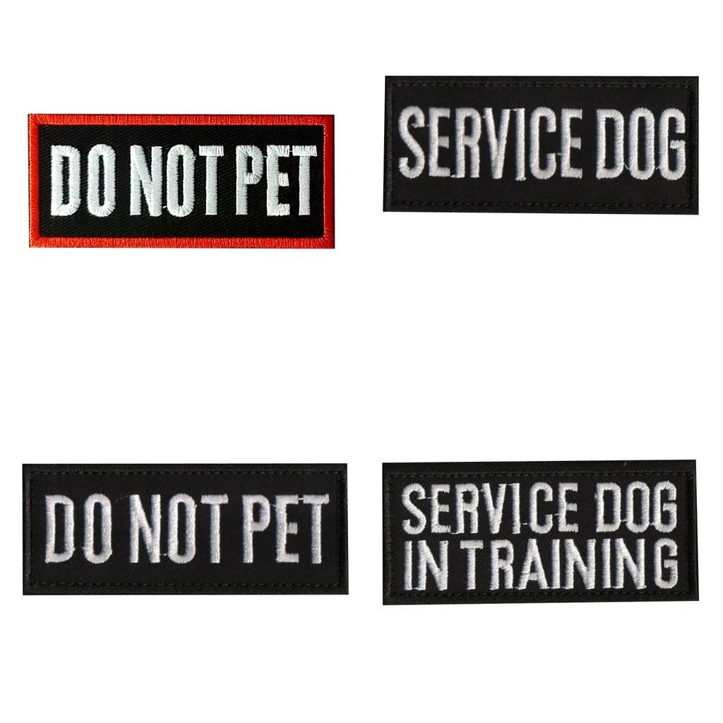 Gyvūno nešiojimo diržo lopas Neglostyti Terapinis šuo Mokymas Paslauga Juoda ir Balta Anglų kalba 9*4cm