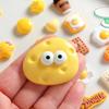 Big Eyes Cheese Resin Toy - Handmade DIY Accessories: Fridge Magnet, Shoe Buckle, Hair Accessory