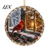 Holiday Keepsake for Family Christmas Landscape Scene Acrylic Ornament Tree Decor, Decorative Gift Friends Hanging Party And Seasonal Home Decorations