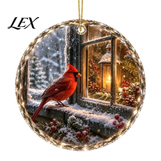 Holiday Keepsake for Family Christmas Landscape Scene Acrylic Ornament Tree Decor, Decorative Gift Friends Hanging Party And Seasonal Home Decorations