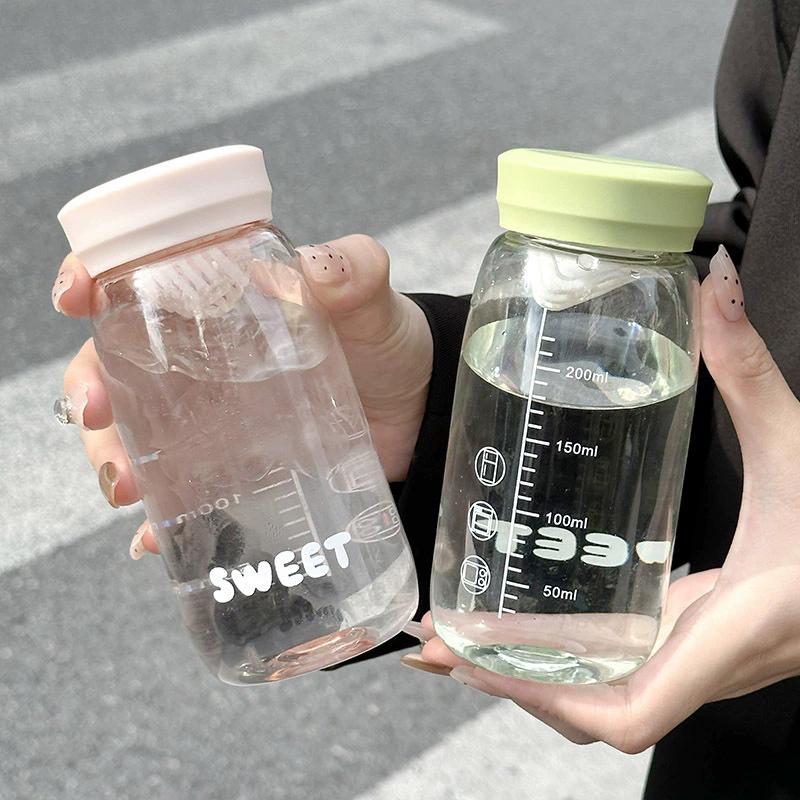 300ML Mini Liten Kapacitet Vattenflaska Bärbar Fickmugg Med Te-sil Återanvändbar Plast Dricksmugg Drop Värmetålig