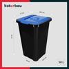 KOTARBAU® Poubelle Cuisine Tri Sélectif De 50 L Avec Couvercle En Polyéthylène - Bleu - Kotarbau