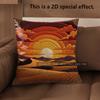 2D Desert Sunset Boho Throw Pillow Covers** Pattern Cushion Cover Suitable For Sofa Bedroom Car Pillow Cover