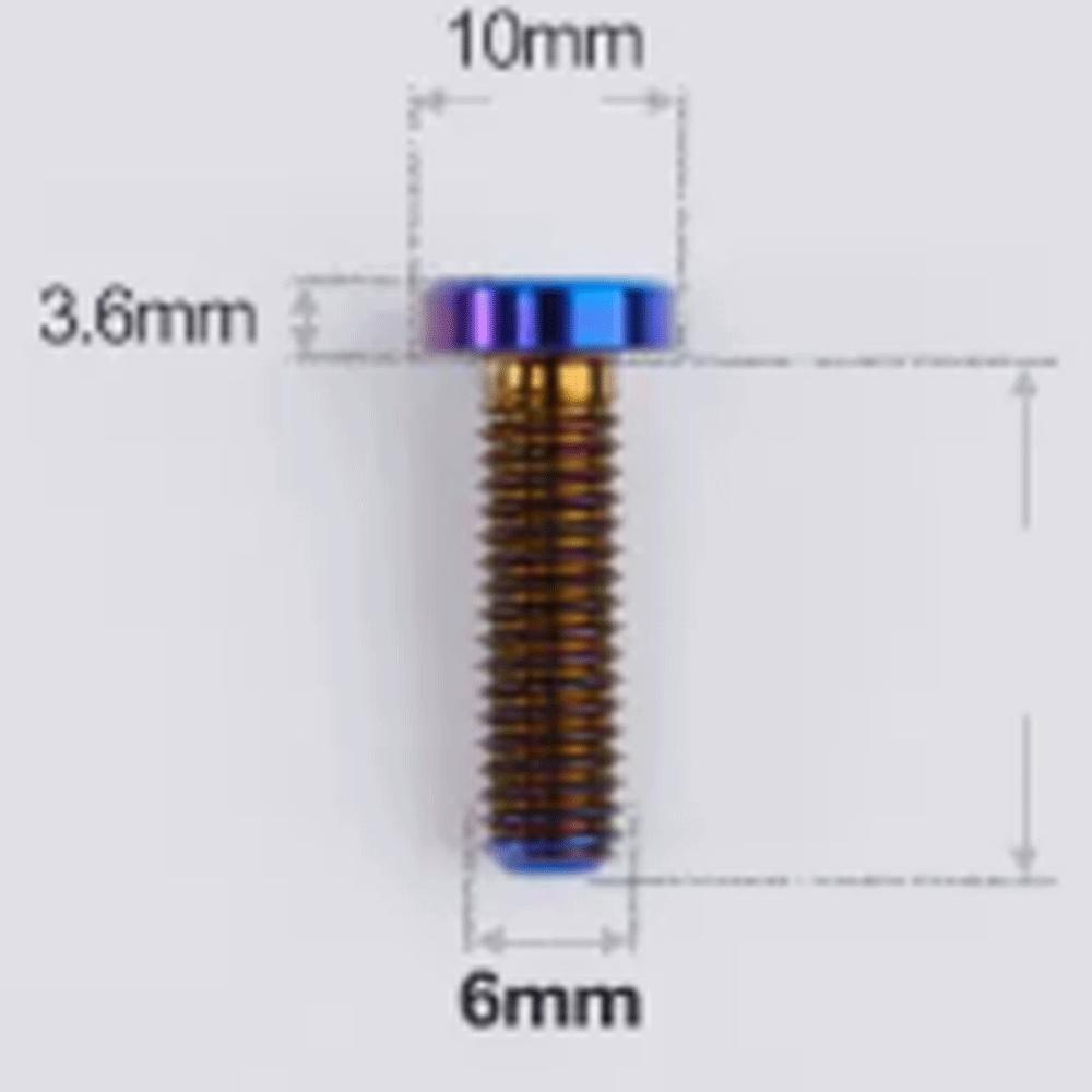 Golden Blue Black Ti M6x20/30mm Head-10mm  GR5 Titanium Alloy TC4 T30 Torx Head Bolts For Motorcycle Disc Brake Plate