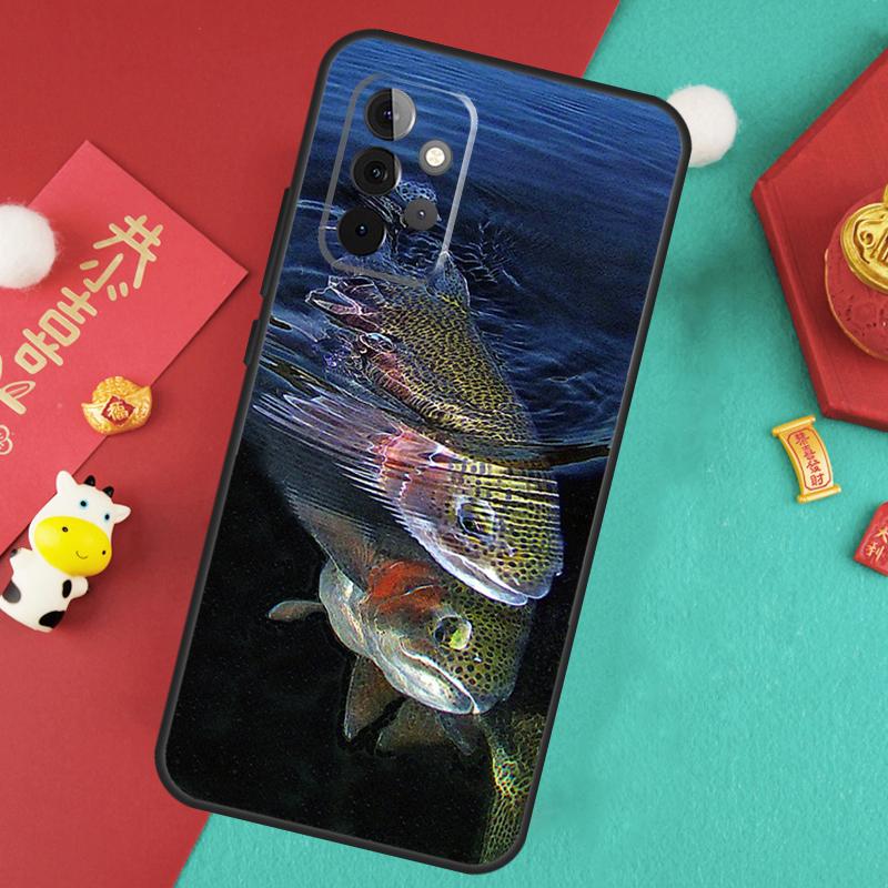Vintage Trout Fishing Case For Samsung Galaxy A56 A36 A26 A16 A06 A13 A33 A53 A15 A35 A55 A34 A54 A12 A32 A52 A17