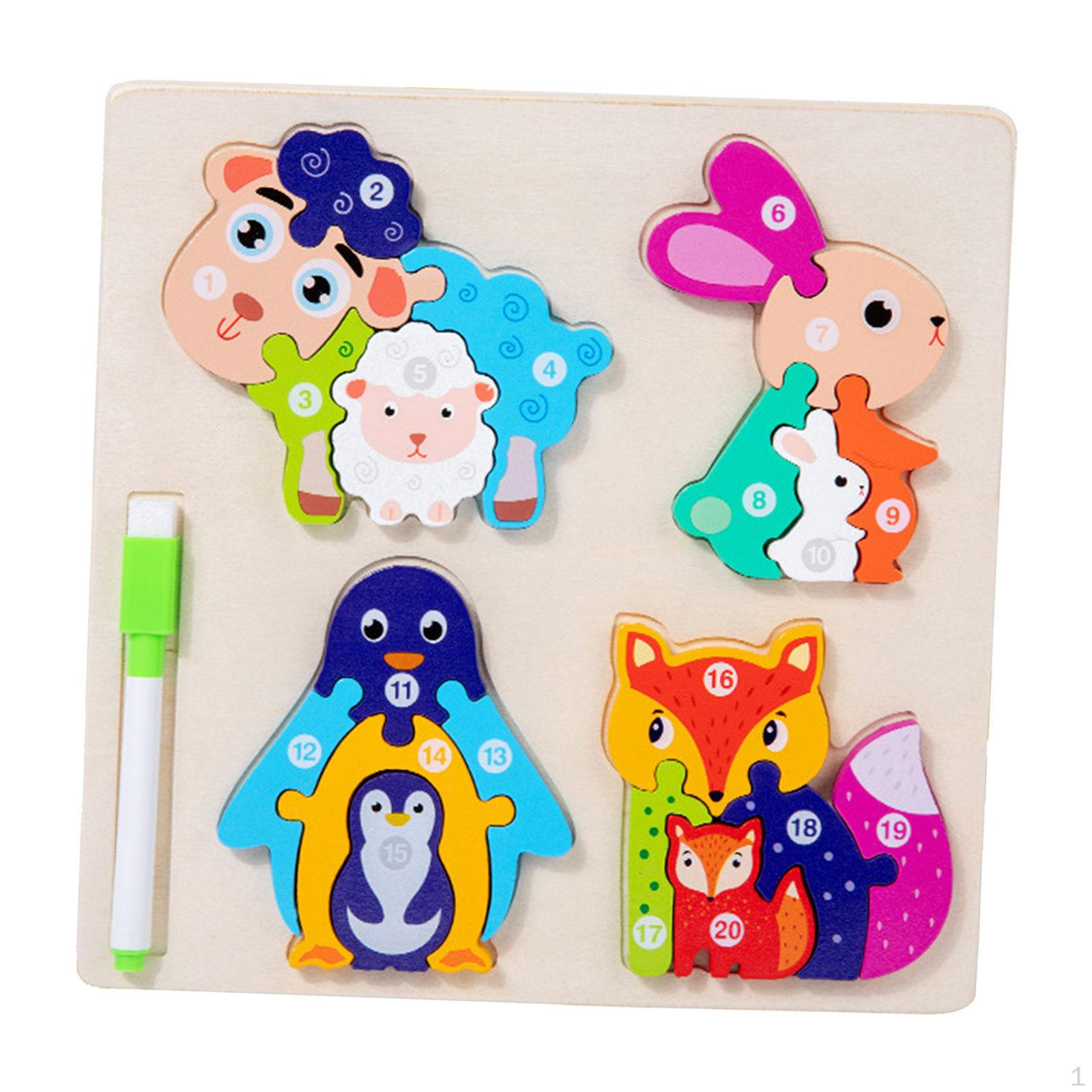 

Colorful Wooden Brain Teasers for Young Minds - Educational Toy Set animal