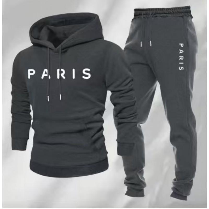 Mens Hooded Oversized Sweatshirt Set Long Sleeve Top Pants Casual Sportswear