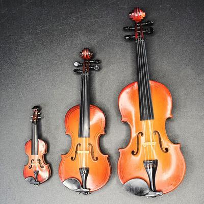 Wooden Miniature Violin With Stand Mini Violin Figurine Miniature Model With Stand Collectible Wooden Display Accessory Desk