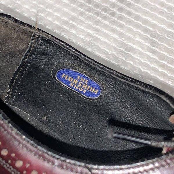 70er 1978 Vintage Florsheim Größe 10D 27.0 28.0cm Full Brogue Kleiderschuhe Braun(GEBRAUCHT)