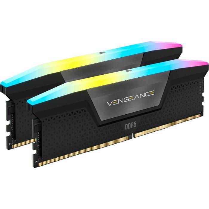Mémoire vive DDR5 - Corsair - Vengeance RGB - 48 Go - 7000 MHz - CL36 - Noir
