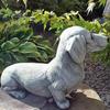 Dachshund Garden Statue Meditation Sitting Dog Sculpture Resin Dog Statue Figurine Ornaments