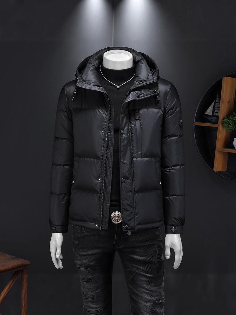2025 Trendy European Men's Slim Fit Hooded Down Jacket