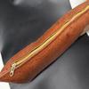 NOORA Ostrich Print TAN Leather Cushion Cover | Home & Living Decor | Rectangle Shape Tan Pillow Cover | Housewarming Decor |