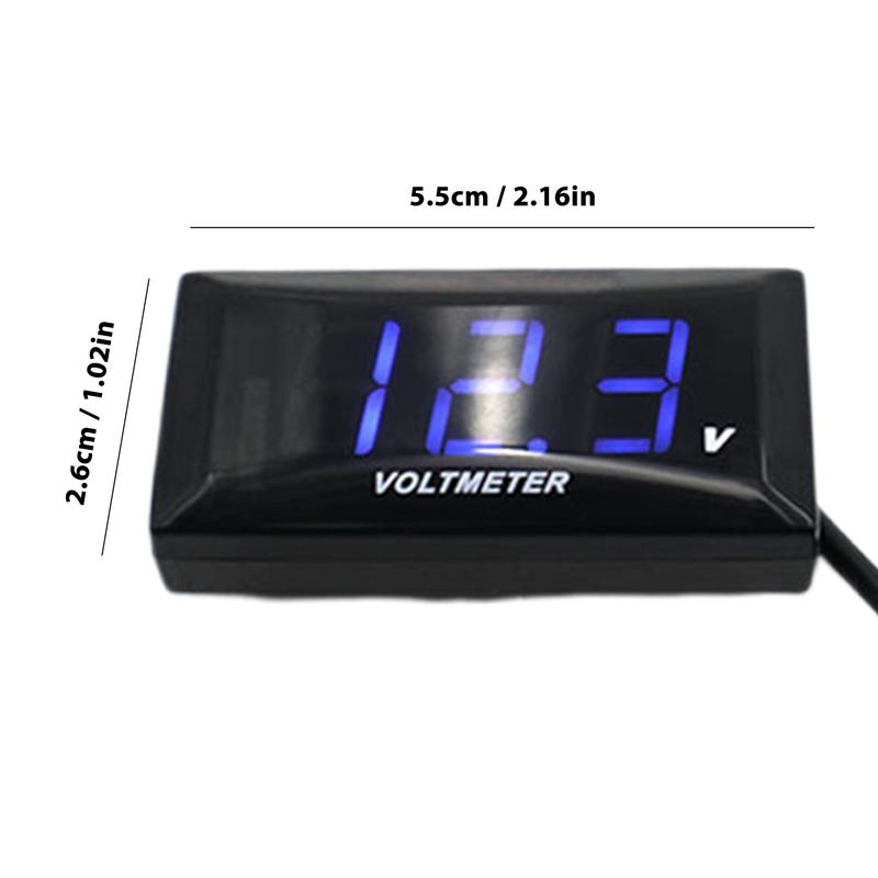 Battery Voltage Meter Voltmeter Digital DC 12-150V LED Motorcycle Display Screen Waterproof Square Panel Car Battery Voltage
